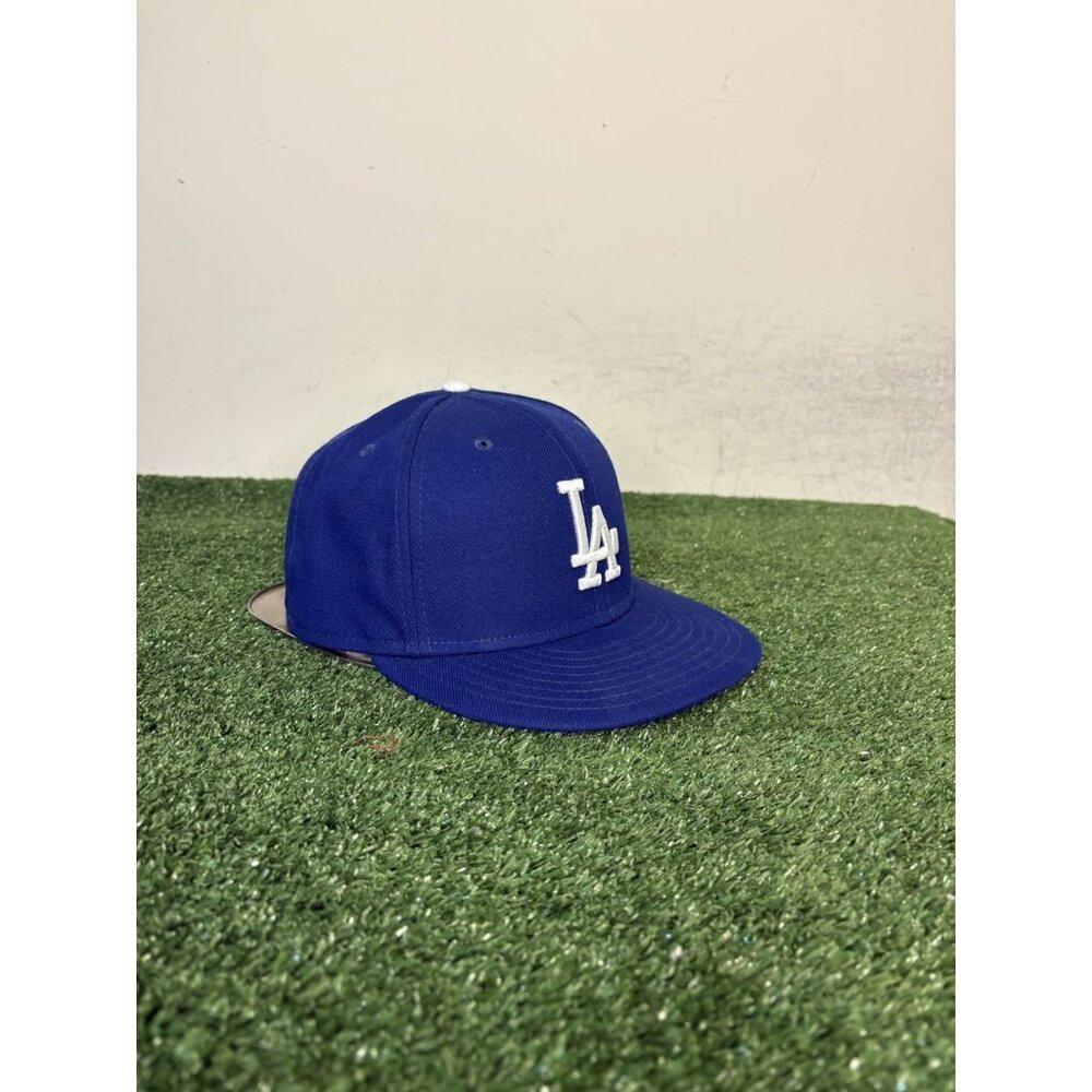 Los Angeles Dodgers hat cap fitted 7 1/8 blue white baseball logo new era mens 5 - Picture 2 of 8